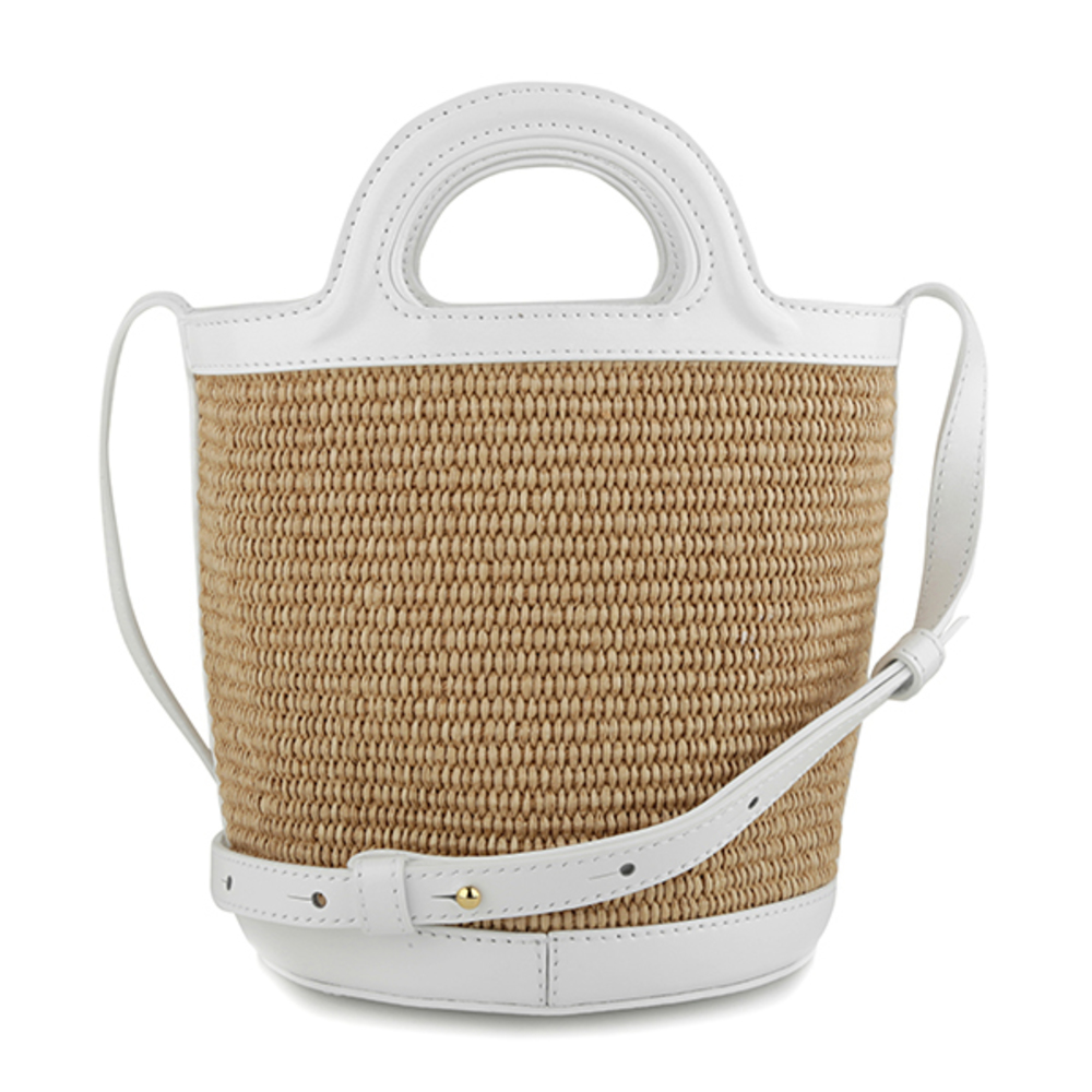 Marni Shoulder Bag Tropicalia Tan White - Picture 1 of 9